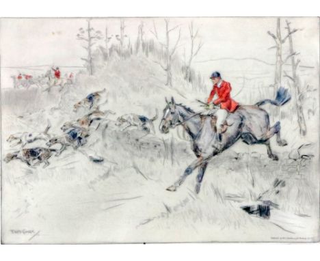 Tom Carr, A.R.H.A. (1909-1999)  "Hold Hard, Please," cold. lithograph,&nbsp;signed Limited Edition, No 21/751, approx. 27cms 