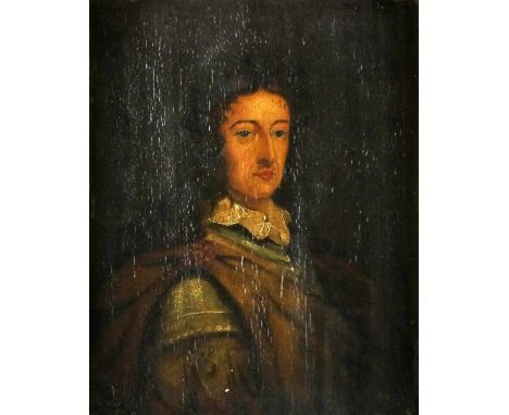 Garrett Morphy, Irish (1650-1716)  "Patrick Sarsfield," O.O.P., head and shoulder Portrait depicting the General in Military 