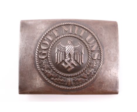 A German Third Reich army belt buckle by Ernst Schneider of Ludenscheid, dated 1043
