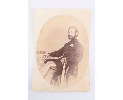 [ Victoria Cross ] A portrait photograph of Lieutenant John Grant Malcomson, 3rd Bombay Light Cavalry. [Awarded the Victoria 