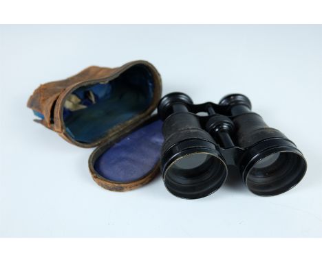 A Great War or earlier cased set of "Army &amp; Navy" x 12 binocular field glasses 