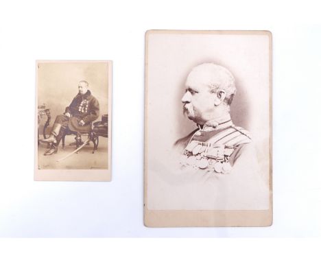 [ Victoria Cross ] A cabinet card and carte de visite portraying Captain Edward William Derrington Bell, 23rd Royal Welsh Fus