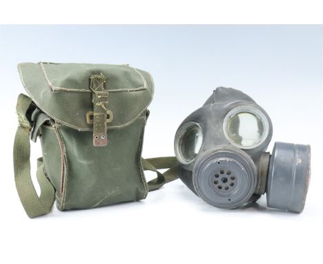 A Second World War British army lightweight gas mask