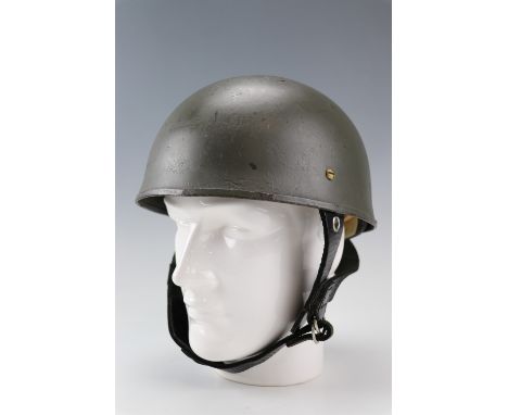 A replica Second World War British Army airborne troops Mk I steel helmet