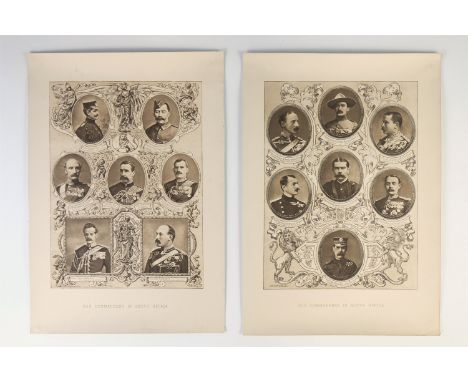 After A Hugh Fisher "Our Commanders in South Africa", two sepia prints depicting Senior Army Officers of the Boer War, 1900, 
