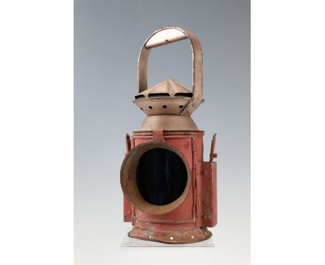 A 1945 British Army oil lamp by C Eastgate &amp; Sons Ltd, 32 cm