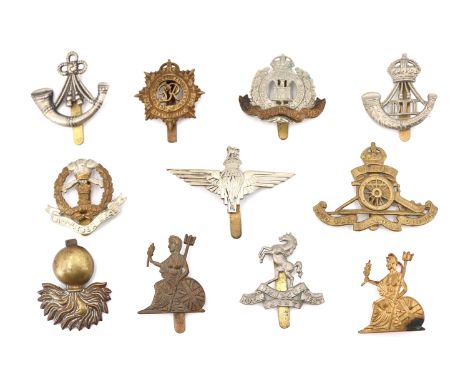 A small group of British army cap badges