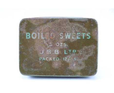 A Second World War British Army "Boiled Sweets" rations tin