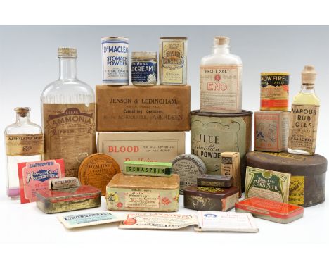 A large quantity of vintage medicinal packaging including new old stock "Vapour Rub" and "Dr MacClean" stomach powder togethe
