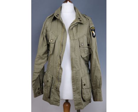 A reproduction US army airborne jacket