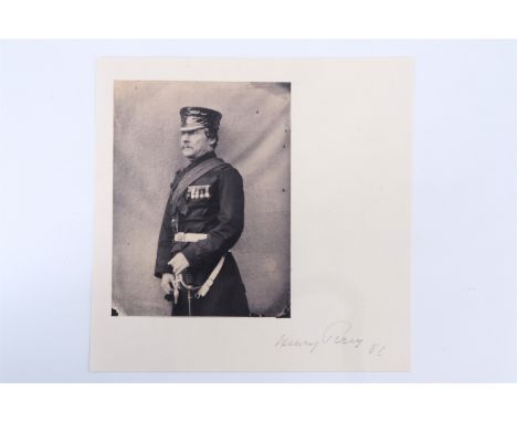 [ Victoria Cross ] A portrait photograph, laid on card, of Colonel Lord Henry Percy, Grenadier Guards. [Awarded the Victoria 