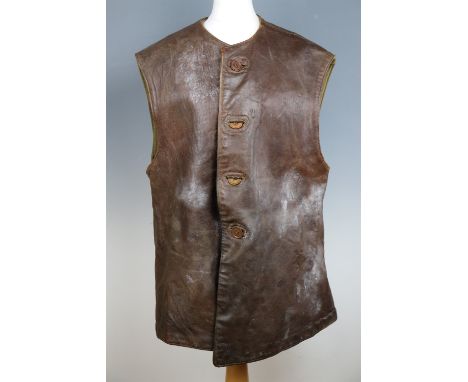 A 1942 British army leather jerkin