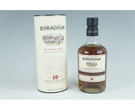 A boxed bottle of Edradour "The Distillery Edition" single malt Scotch whisky 