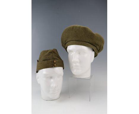An unissued British army 1940 Field Service Cap together with a 1944 General Service Cap