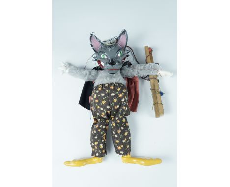 A 1960s Pelham Puppet SL21 "Wolf" in original box, puppet 35 cm