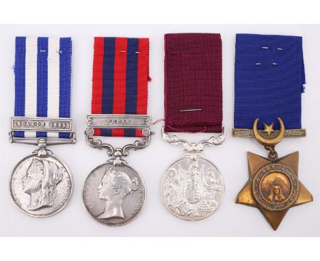 A Victorian campaign and Long Service and Good Conduct medal group comprising India General Service Medal with Perak clasp, E