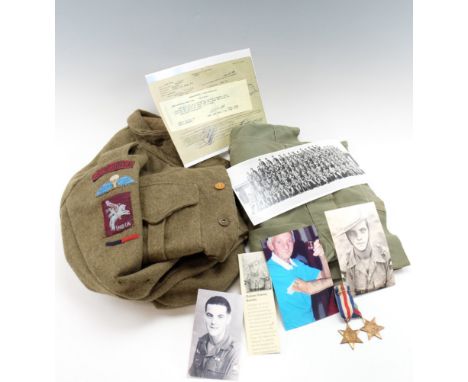 A Second World War Indian airborne uniform group, that of 14391594 Gunner Thomas Bowdin, 159 Parachute Light Regiment, Royal 