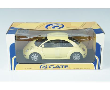 A boxed Gate diecast 1:18 scale VW Beetle, as new