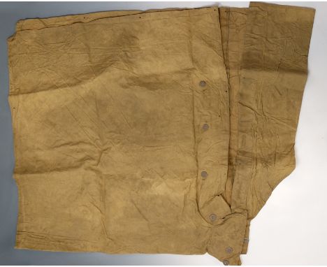 A Second World War British army groundsheet / cape, (marking indistinct)