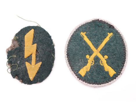 A German Third Reich army armourers and signalers cloth trade badges