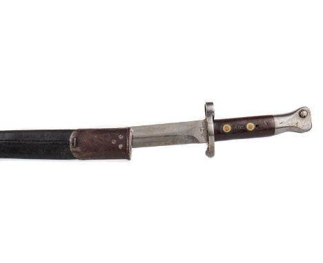 VICTORIAN 1888-PATTERN WILKINSON BAYONET,stamped royal cipher and maker's mark to the ricasso, further stamped two-piece grip