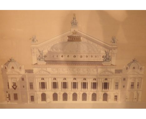 Architectural print of Opera de Paris