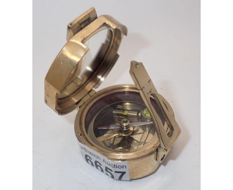 Brass compass, marked Stanley London