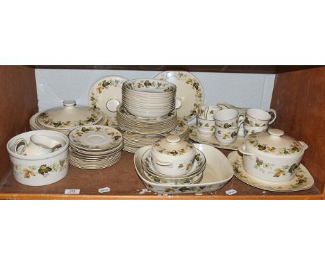 A Royal Doulton Larchmont pattern part dinner and tea service (one tray)