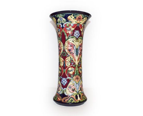 A large Moorcroft Prestige Tapestry of Time pattern trumpet vase, shape 159/18, designed by Rachel Bishop, impressed factory 