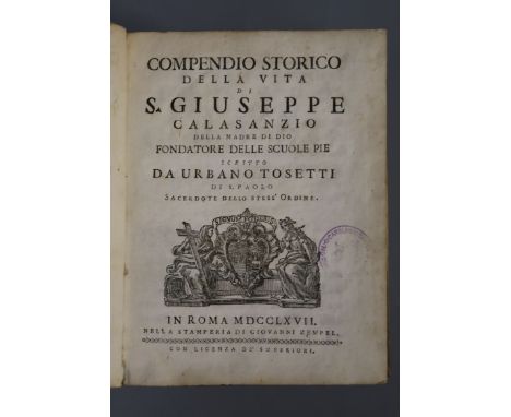 Genvense, Marco Antonio - Praxis Archiepiscopalis Curiae Neapolitanae Locupletata, ... 8vo, limp vellum, writings and library