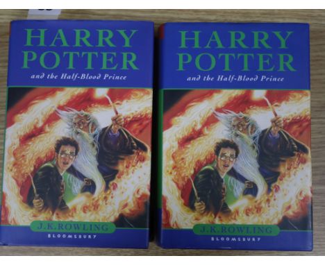 Two Harry Potter and The Blood Prince, First Edition books, one signed J K Rowling