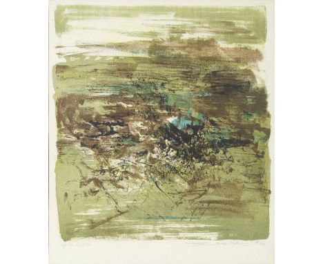 ZAO WOU-KI (ZHAO WUJI, 1921-2013)Les Arbes: Passage VertLithograph in colours on paper, signed in pencil, titled and dated 19