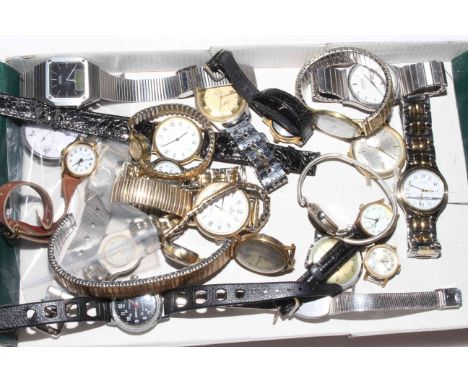 Collection of wristwatches including vintage Timex date, gents Waltham, etc (over 20).