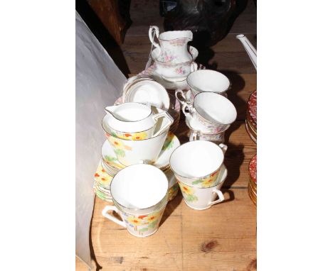 Royal Albert 'Serenity' twenty one piece tea set and Taylor &amp; Kent part tea service.