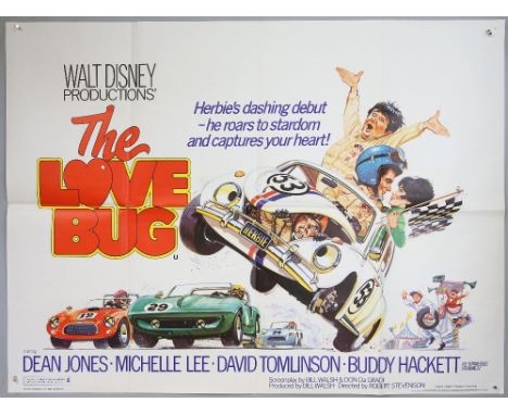 40+ British Quad film posters including The Love Bug, Herbie, Kung Fu Killers / Revenge of The Dragon, Nobody Ordered Love, K