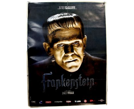 Frankenstein (R-2008) French Grande film poster, starring Boris Karloff, linen backed, 46 x 63 inches