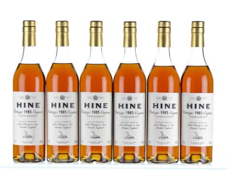 1985 Hine Vintage Grande Champagne CognacLanded in 1987 and bottled in 2000John Harvey & Sons, Bristol6x75cl