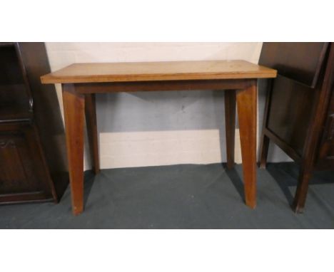 A Light Oak Bench or Plant Stand, 76cm Long