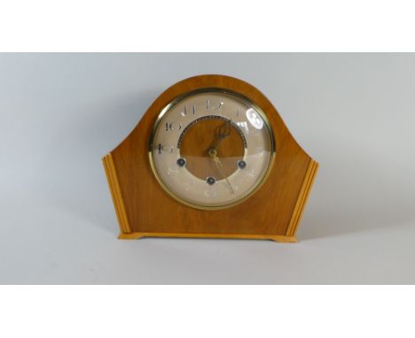 A Walnut Westminster Chime Mantle Clock 