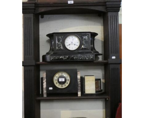 An Edwardian Oak Four Shelf Wall Mounting Bookcase, 74cm Wide