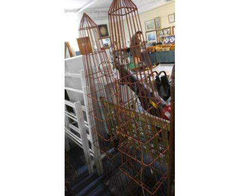 A Pair of Garden Obelisk Plant Climbing Frames, Each 165cm High