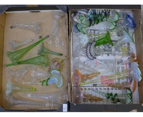 A collection of approximately 30 glass epergne trumpets/flutes  **PLEASE NOTE THIS LOT IS NOT ELIGIBLE FOR POSTING AND PACKIN