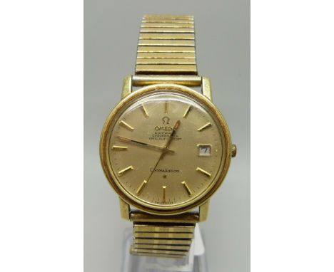 A gentleman's Omega Constellation automatic chronometer wristwatch, the case back bears inscription dated 1970 