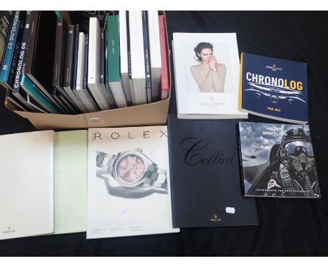 A COLLECTION OF LUXURY WATCH CATALOGUES&nbsp;Patek Philippe, Cartier, Jaeger-Le-Coultre, and Zenith, Rolex, Breitling, etc