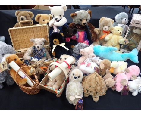 A COLLECTION OF MODERN MERRYTHOUGHT BEARSand other animals, including collectors' edition 'Picnic Bear' (with basket), 'Poppy