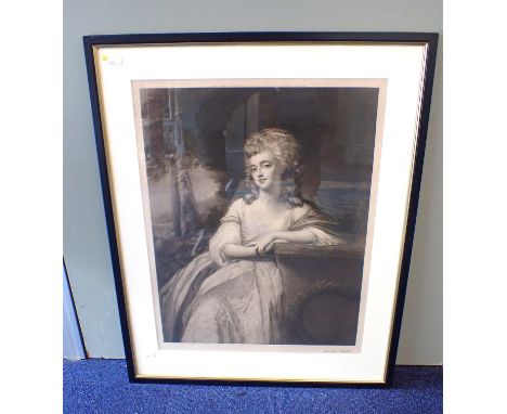 NORMAN HIRST, 1862 - 1956: MEZZOTINT PORTRAITafter an 18th century portrait, signed to the margin, published by Henry Graves,