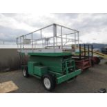 Green Scissorlift, 4-Persons 1250 Lbs Capacity