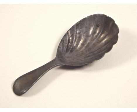 CADDY SPOON.
A bright cut Georgian caddy spoon, by William Sumner & Richard Crossley