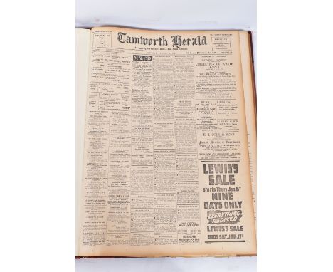 THE TAMWORTH HERALD - WAR YEAR EDITION, an Archive of the Tamworth Herald Newspaper covering 1942, articles include reports o