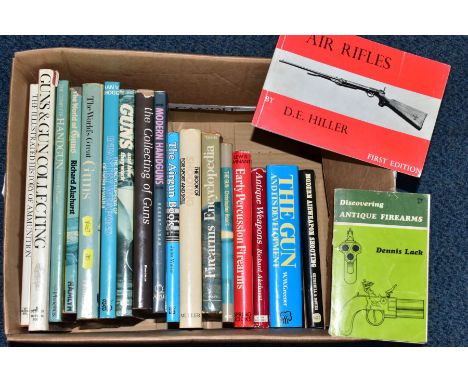 A SMALL COLLECTION OF MILITARY BOOKS, nineteen in number only two are softback, subject Guns, Arms, Ammunition Air weapons et